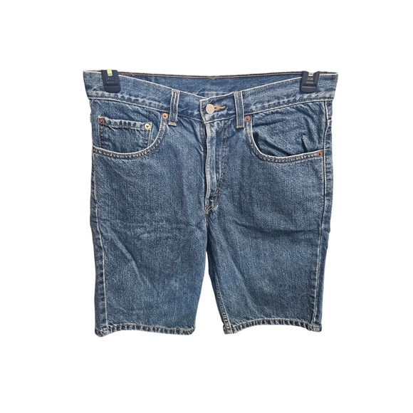Levi's 505 Denim Jean Shorts Mens Size 32 Blue Regular Fit Classic Casual - Picture 1 of 4
